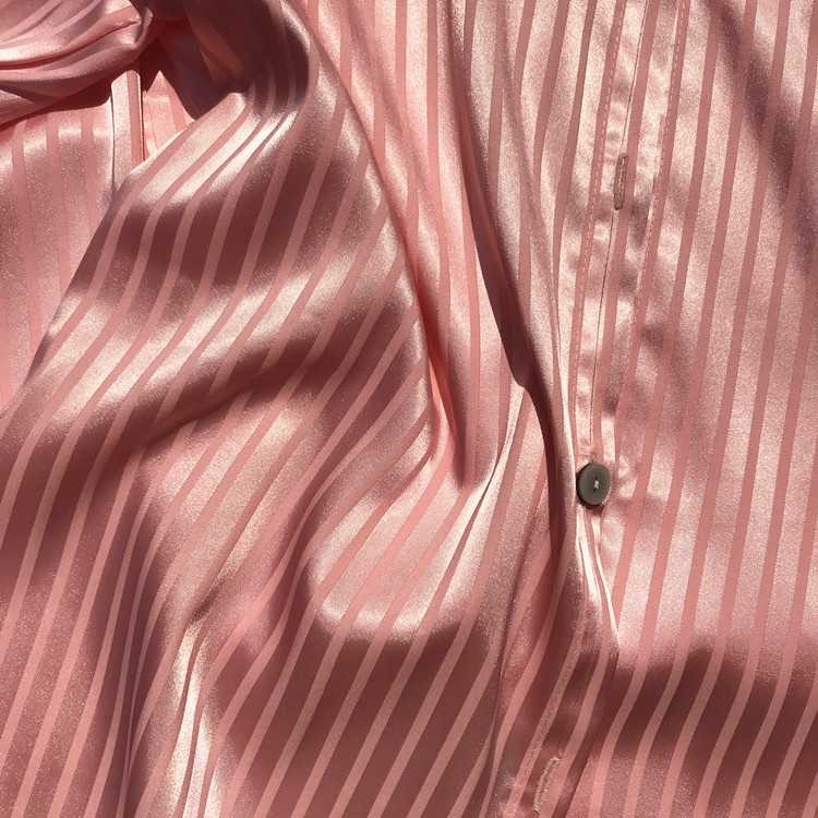 long-sleeved thin vermicelli satin silk women's pajamas set home service on sale 4