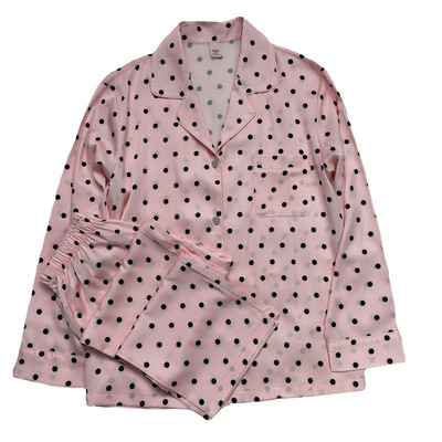 VS pink polka dot senior soft skin-friendly long-sleeved women's Nightwear on sale 6