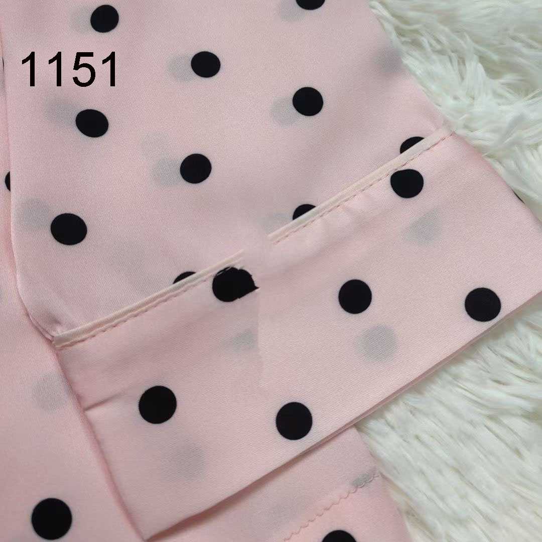VS pink polka dot senior soft skin-friendly long-sleeved women's Nightwear on sale 4