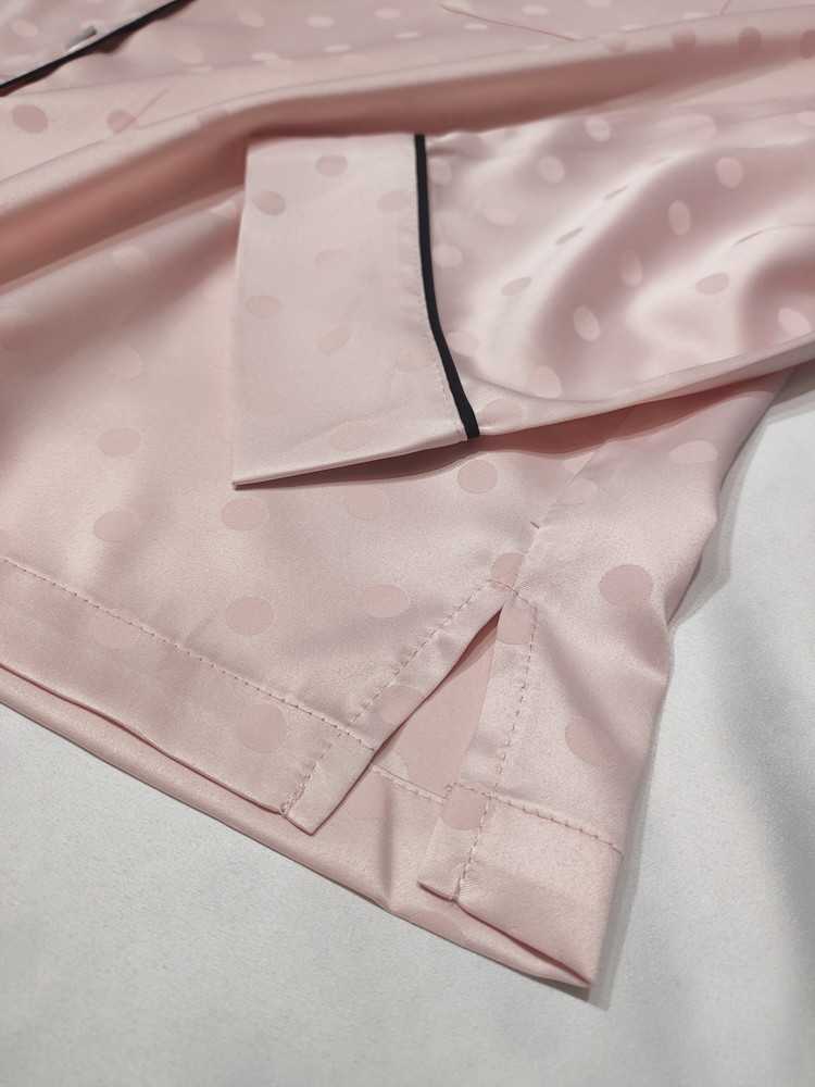 Veria spring and autumn simulation silk satin thin long-sleeved women's pajamas on sale 10
