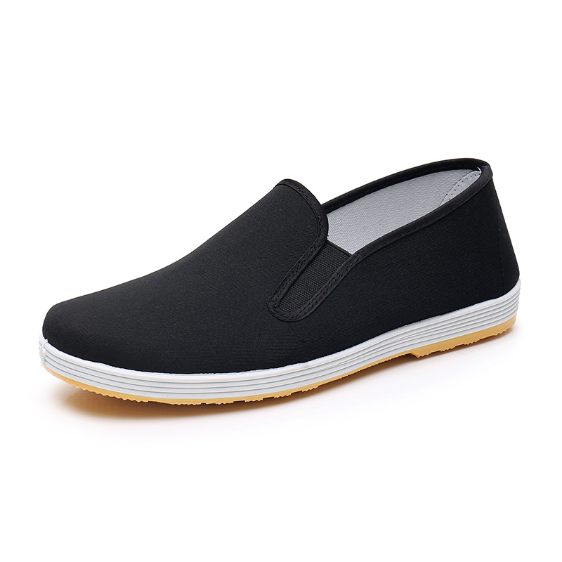 Buy Old Beijing men's casual work breathable non-slip wear-resistant black cloth shoes 1