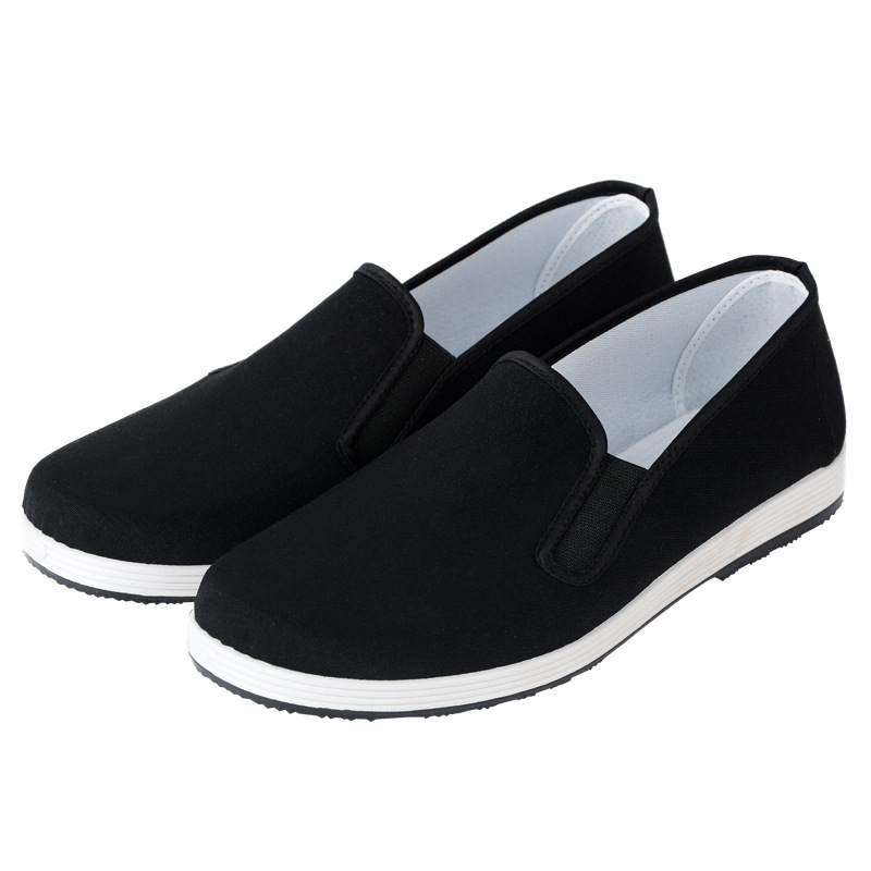 Buy Old Beijing men's casual work breathable non-slip wear-resistant black cloth shoes 2