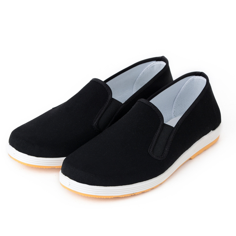 Buy Old Beijing men's casual work breathable non-slip wear-resistant black cloth shoes 3