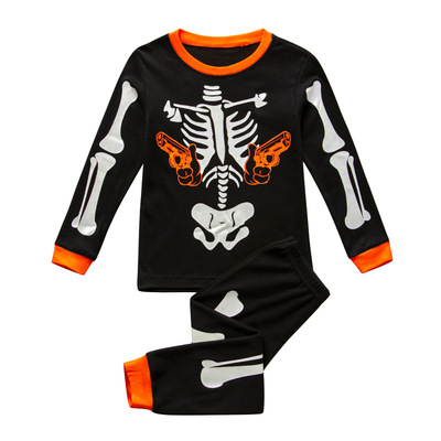 Halloween Boy Luminous Home Costume Long Sleeve Babycop Pajama Set on sale 1