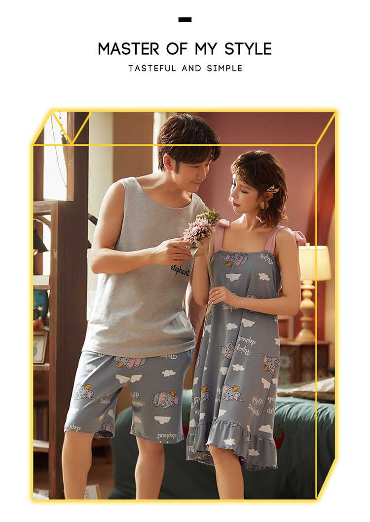 Korean Cotton Women And Mens' Long-sleeved Cartoon Sports Couple Homewear Suit on sale
