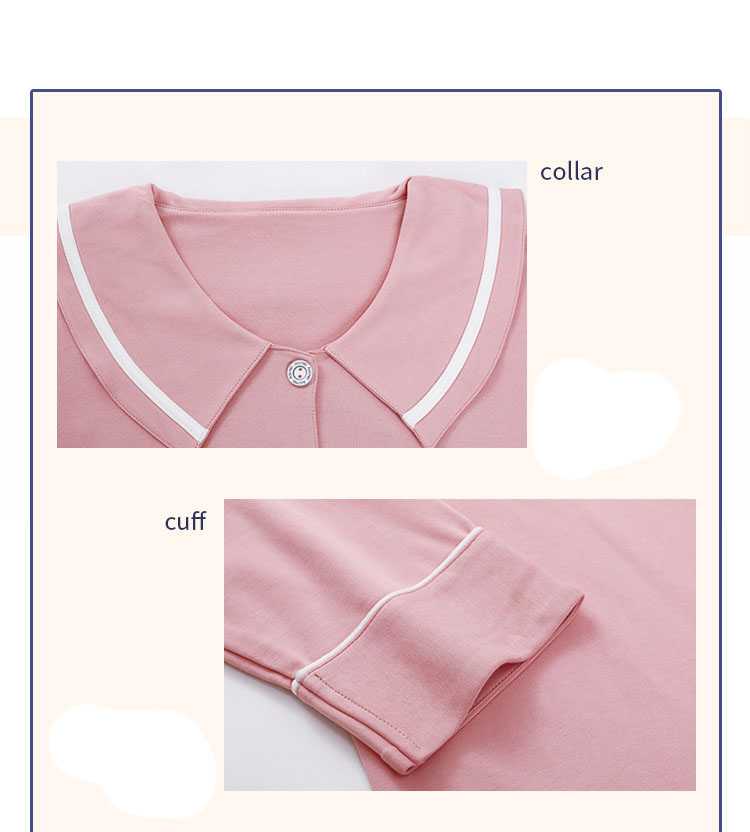 long-sleeved autumn Korean thin style young men and women home clothes can be worn outside on sale 3