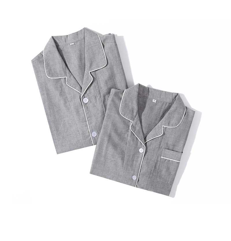Japanese solid color Mori pure cotton double gauze Couple Pajama on sale 7
