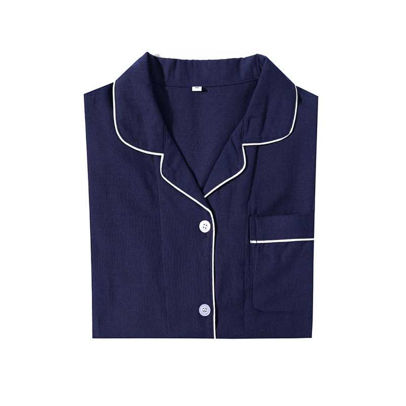 Japanese solid color Mori pure cotton double gauze Couple Pajama on sale 9