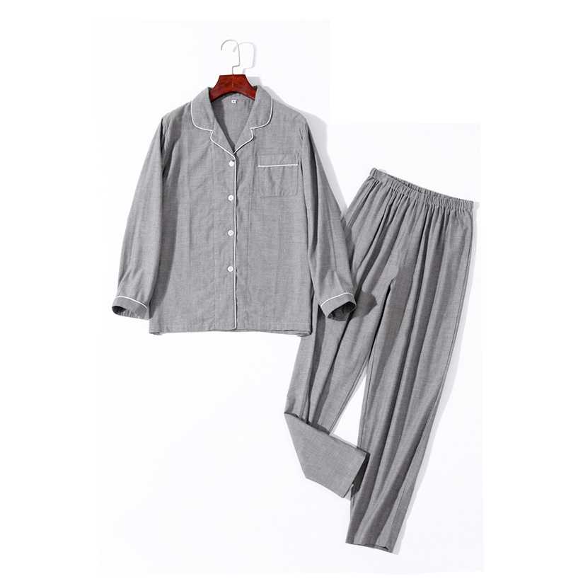 Japanese solid color Mori pure cotton double gauze Couple Pajama on sale 16