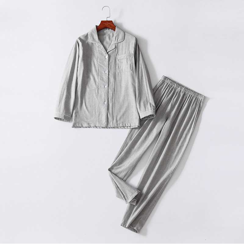 Japanese solid color Mori pure cotton double gauze Couple Pajama on sale 25