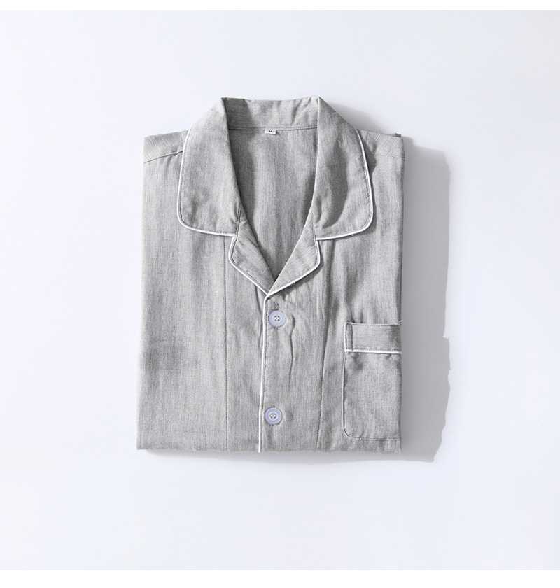 Japanese solid color Mori pure cotton double gauze Couple Pajama on sale 27