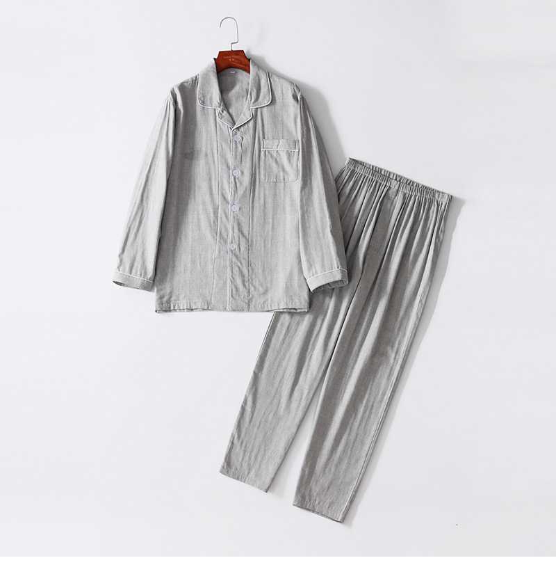 Japanese solid color Mori pure cotton double gauze Couple Pajama on sale 30