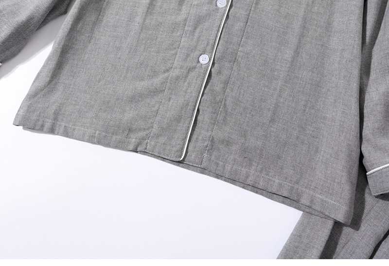 Japanese solid color Mori pure cotton double gauze Couple Pajama on sale 3