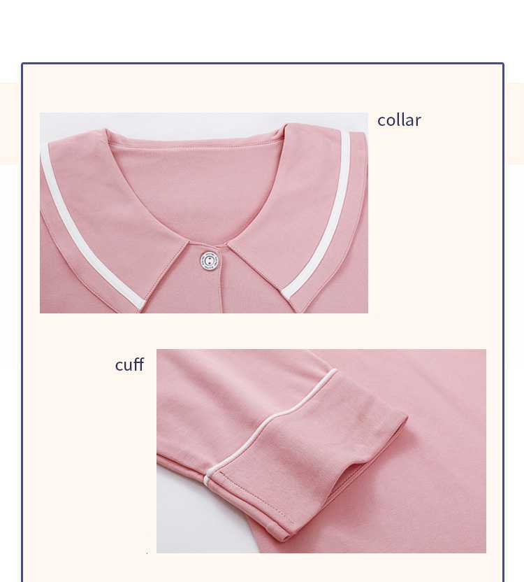 Korean version Couple pajamas long sleeves mens and women home clothing can be worn outside on sale