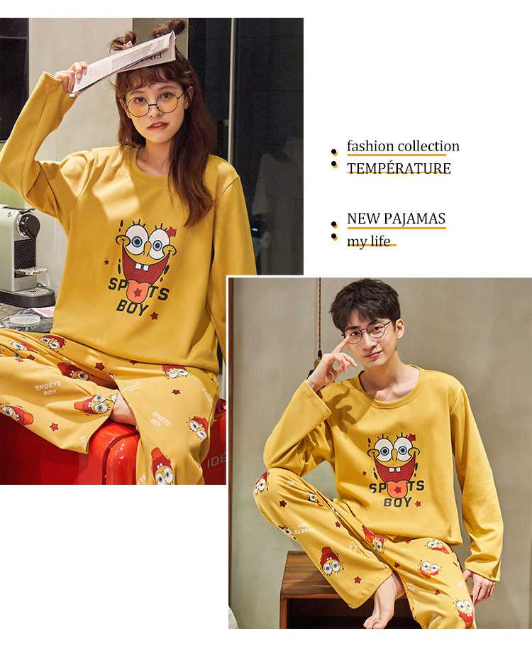 Cotton long-sleeved two-piece suit for men and women Sport Boy cartoon print home clothes on sale 6