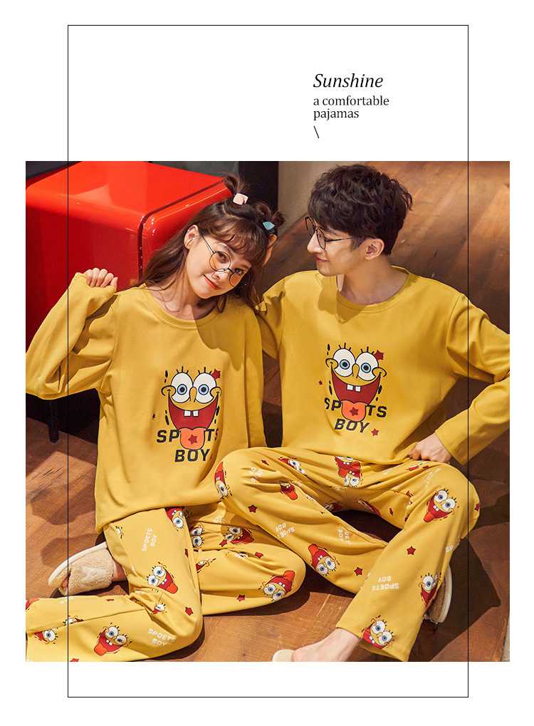 Cotton long-sleeved two-piece suit for men and women Sport Boy cartoon print home clothes on sale 8