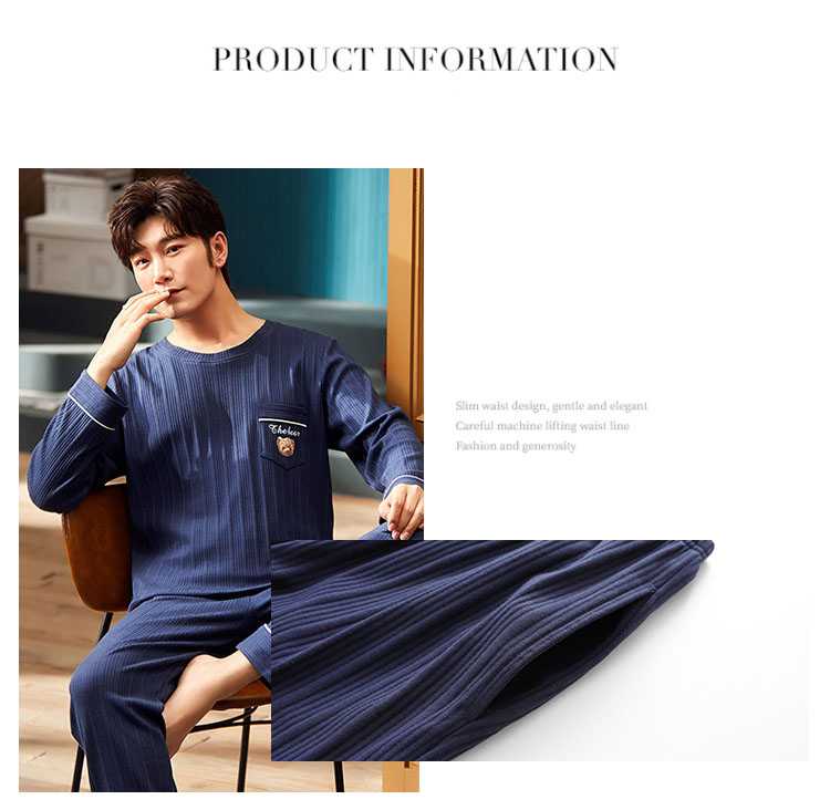 Couple Korean style long-sleeved casual new cotton cute pajamas home service on sale 8