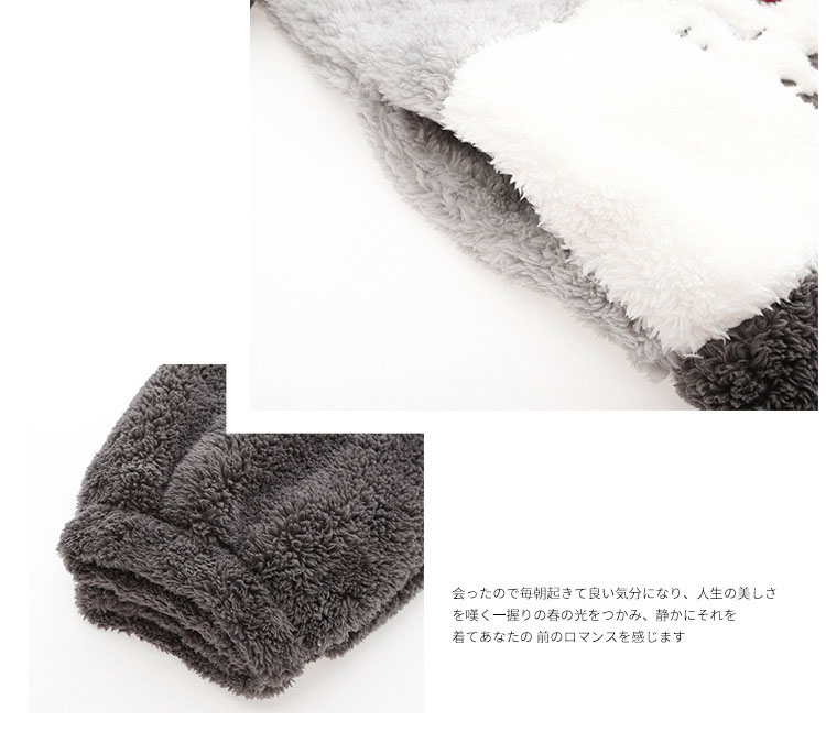 Lovers winter coral fleece thickened plus flannel cartoon men and women home service suit on sale 8