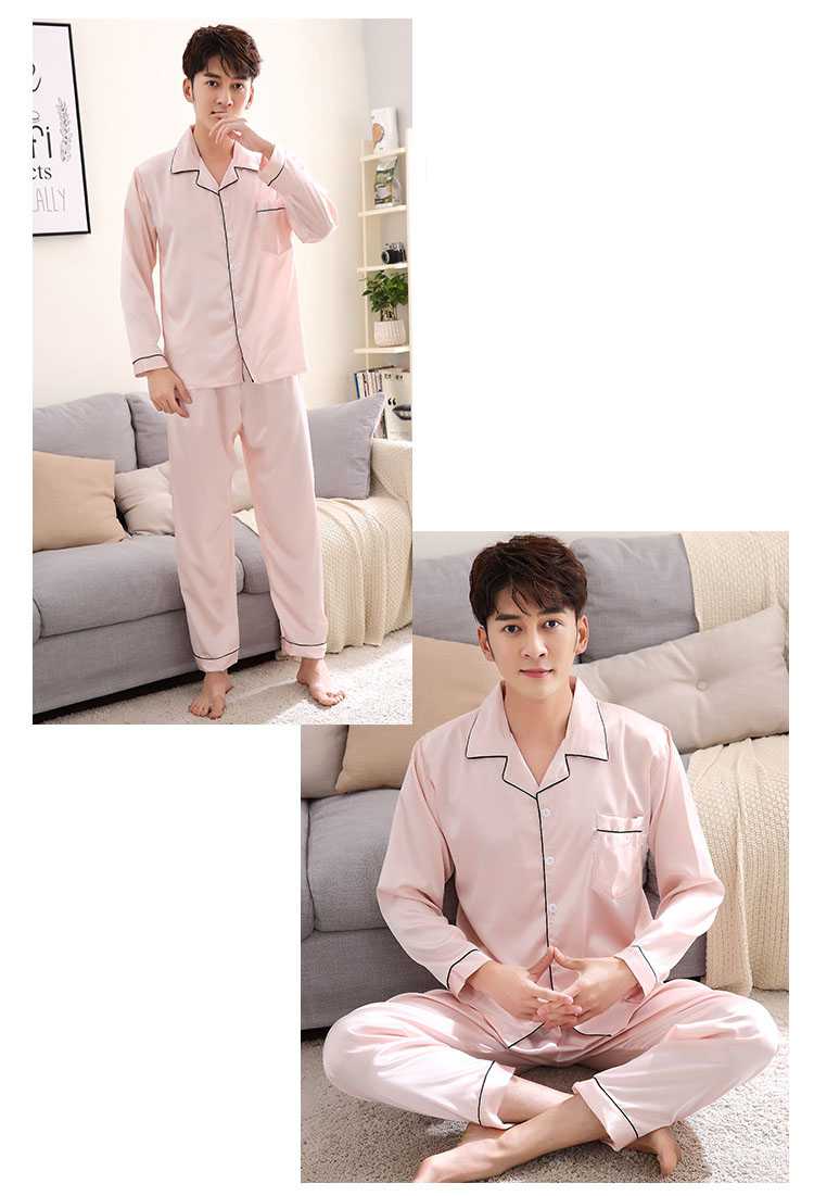 Autumn parent-child silk mother and daughter clothes ice simulation silk home service suit on sale 7