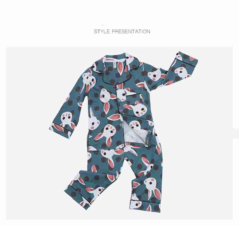 Parent-child cotton pajamas new Korean men's and women's home service pajamas on sale