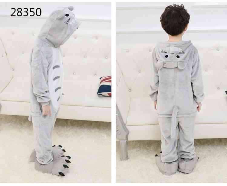 Cartoon animal one-piece pajamas dinosaur unicorn parent-child autumn and winter flannel home service wholesale on sale 6
