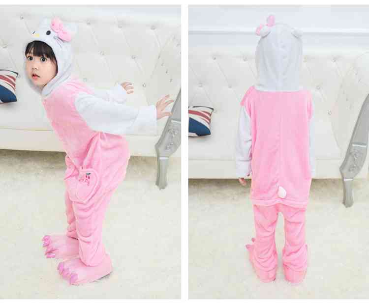 Cartoon animal one-piece pajamas dinosaur unicorn parent-child autumn and winter flannel home service wholesale on sale 18