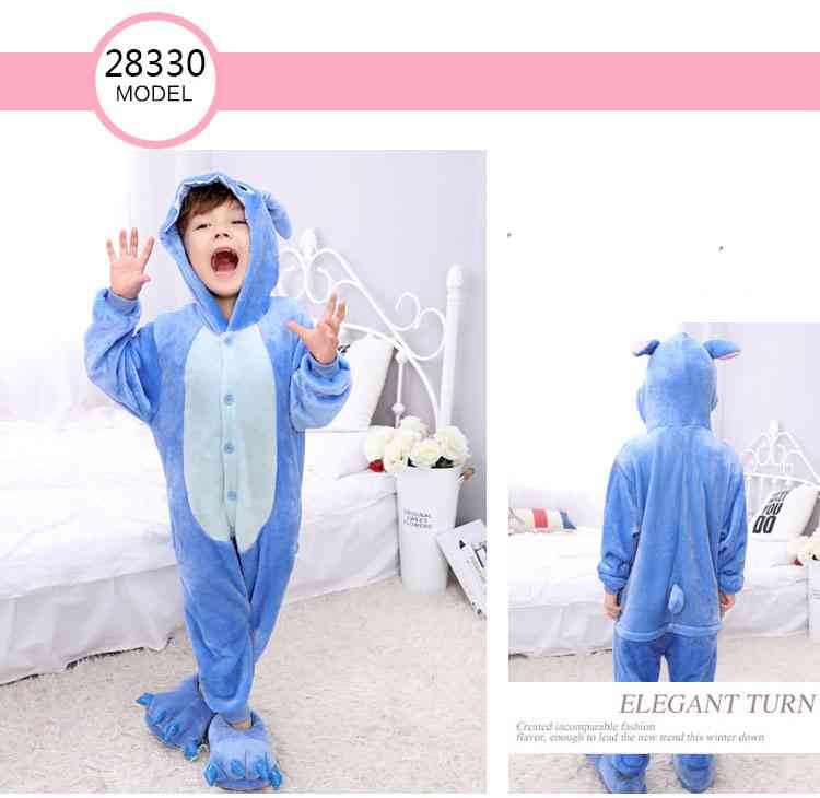 Cartoon animal one-piece pajamas dinosaur unicorn parent-child autumn and winter flannel home service wholesale on sale 3