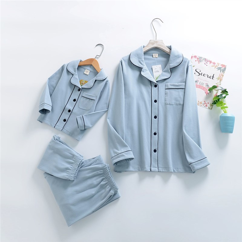 Korean spring home service cotton family clothing sleepwear wholesale on sale