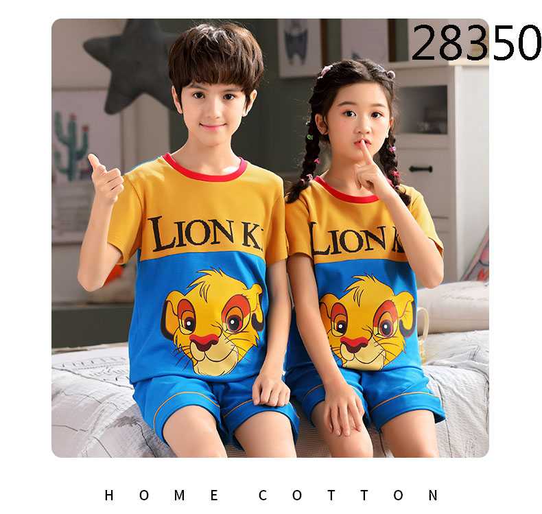 Short-sleeved cotton a family of three summer wear thin style home service suit on sale 10