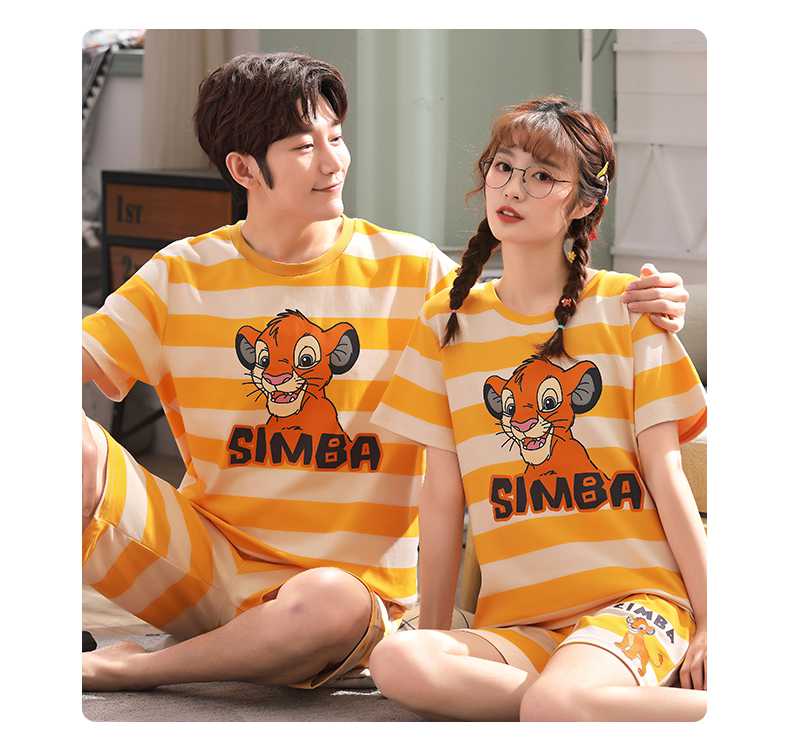 Short-sleeved cotton a family of three summer wear thin style home service suit on sale 26