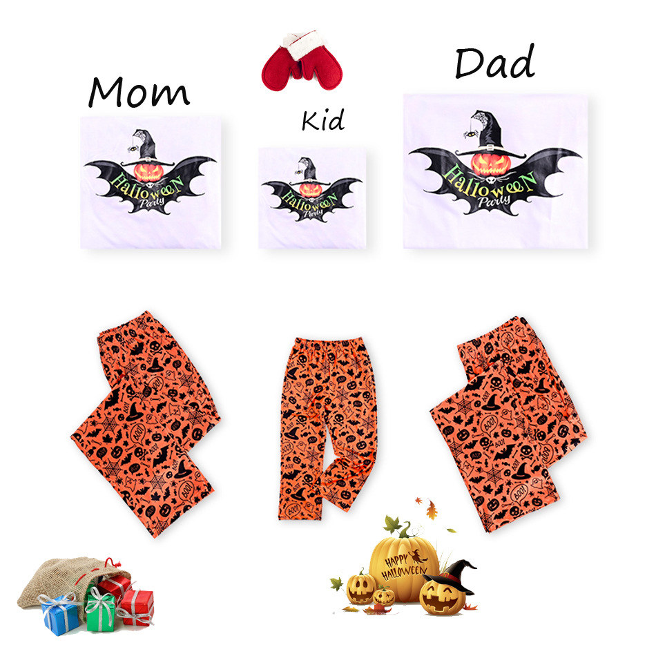 European and American Halloween Festival Printed Parent-child Pajama Set on sale 1