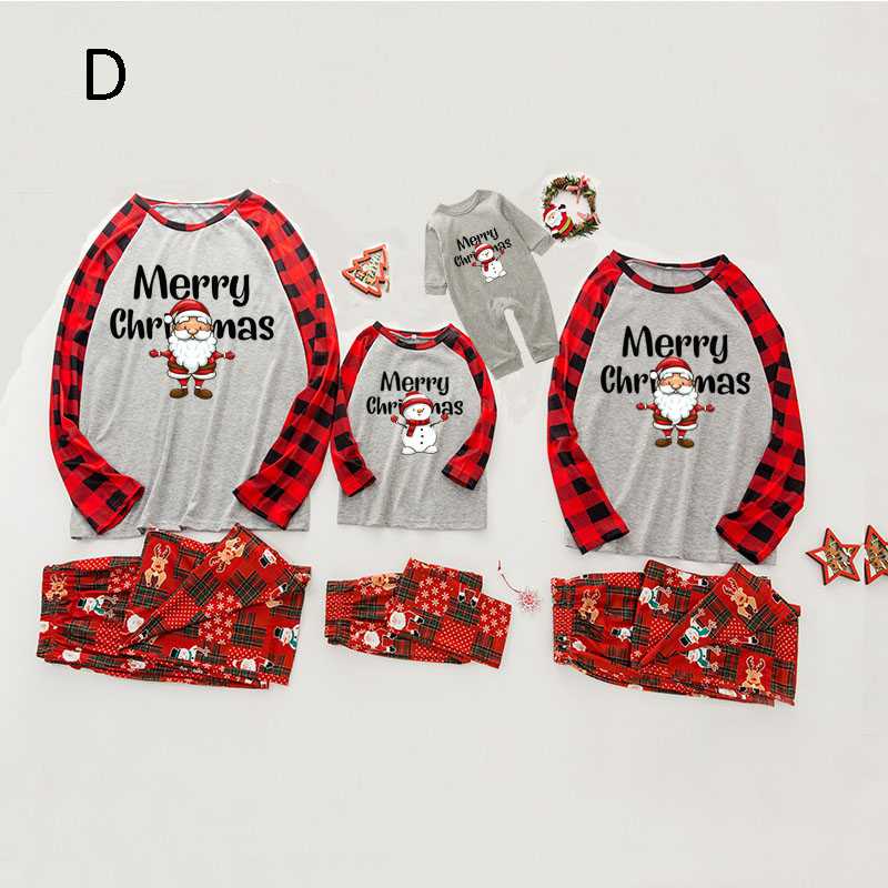 Christmas pajamas family with European and American parent-child wear on sale 6
