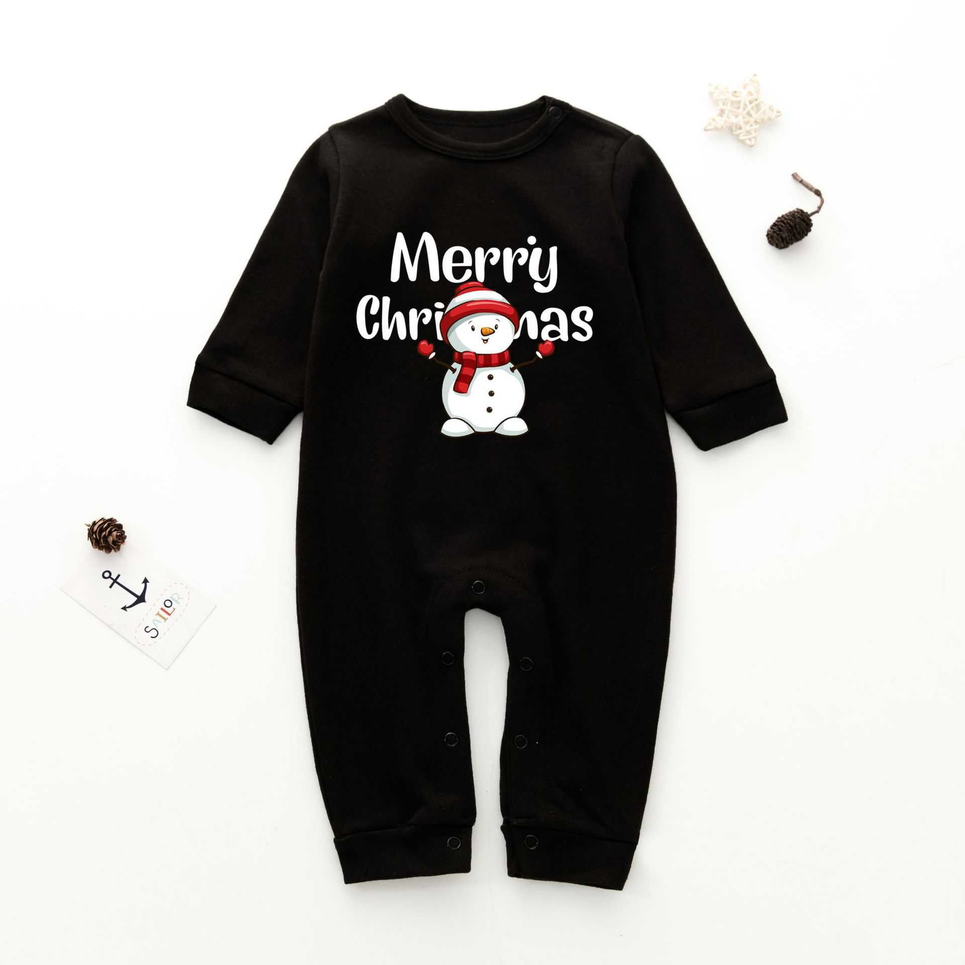 Christmas pajamas family with European and American parent-child wear on sale 9