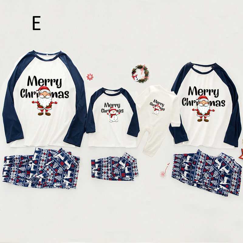 Christmas pajamas family with European and American parent-child wear on sale 11