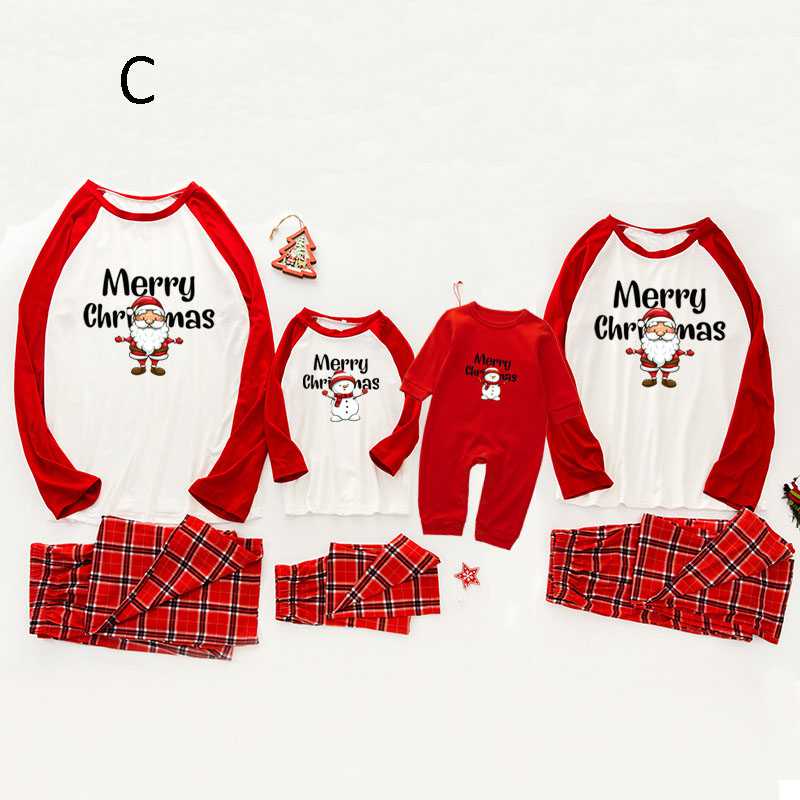 Christmas pajamas family with European and American parent-child wear on sale 3