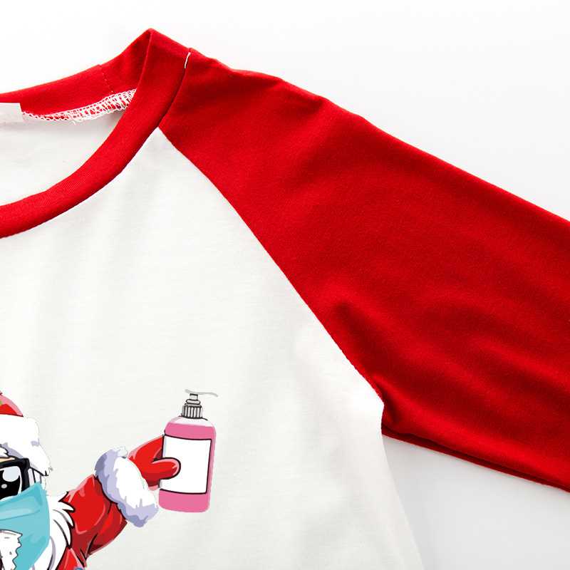 Christmas gift letter printing epidemic element family matching pajamas set on sale 9
