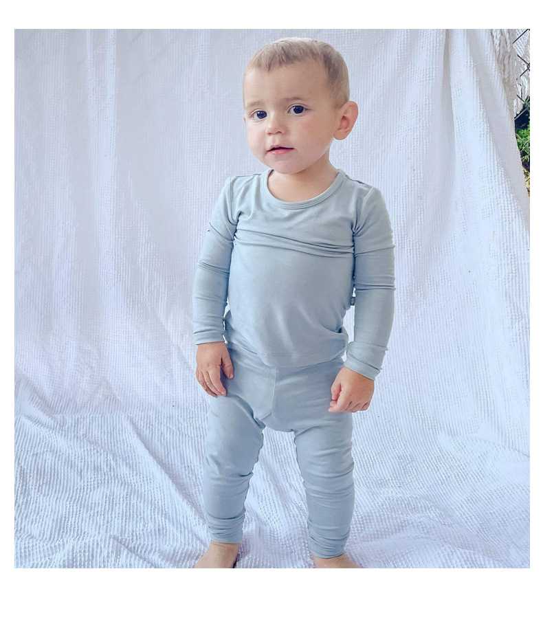 Spring Bamboo Fiber Baby Trousers Suits Girls Boys Underwear Bottoming Pajamas on sale 11