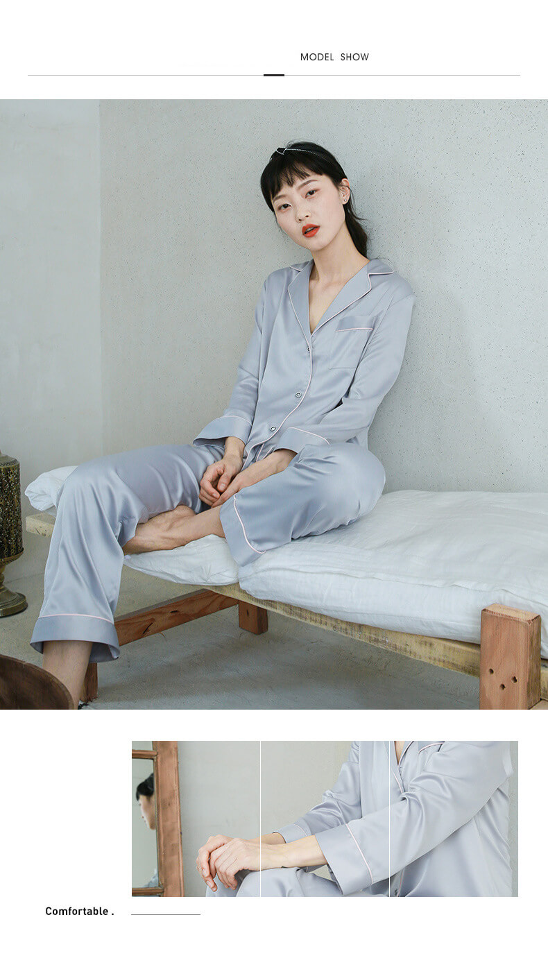 pijamas de satén para mujeres