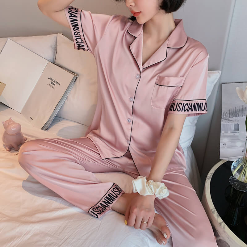  women satin pajamas