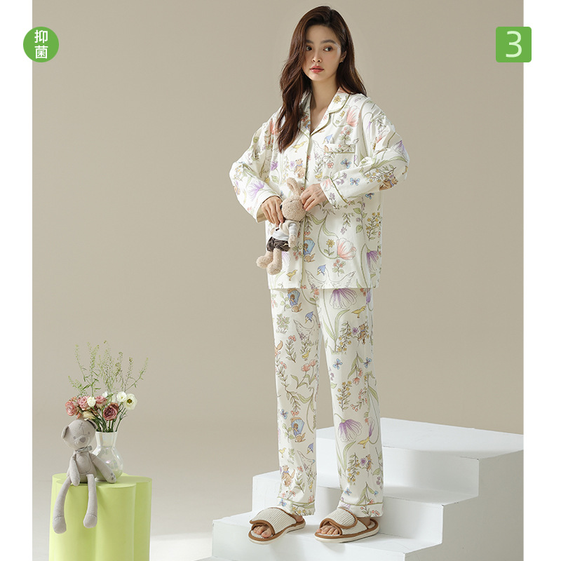 Cozy Floral Cotton Pajama Set for Women